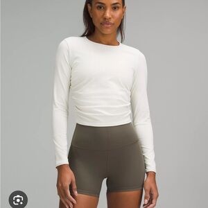 Lululemon All It Takes Ribbed Nulu Long-Sleeve Shirt Light Ivory